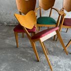 Heart Model Chairs René-Jean Caillette, France, 1950S, Set Of 6 thumbnail 3