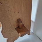 Brutalist Eiken Boekenkastje Vintage thumbnail 6
