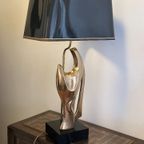 Verguld Bronzen Lamp "Madonna" - Alain Chervet - Frankrijk '70 thumbnail 4