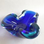 Vintage Murano Glas Asbak Prachtige Blauw Tinten thumbnail 5