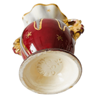 Mid-century Jasba Vaas Fuchsia Wit Goud Barok 1950’s thumbnail 8