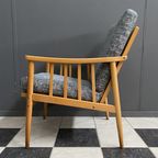 1960S Arm Chair In Wood And Fabric thumbnail 7