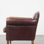 Prachtige, Strak Afgewerkte Design Fauteuil/Armchair Gemaakt Van Schapenleer thumbnail 6