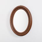 Vintage Italian Design Oval Wall Mirror / Spiegel, 1980S thumbnail 2