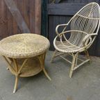 Mooi Rotantuin Setje Stoelen Tafeltje thumbnail 9
