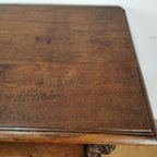 Landelijke Frans Eikenhouten Sidetable Wandtafel Met Lade thumbnail 13