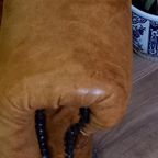 Karakteristieke Vintage Schapenleren Oorfauteuil thumbnail 18