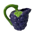 Vintage - Ceramic Grape Shaped Jug Or Pitcher - Ca. 1980’S thumbnail 2