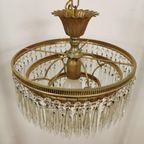 Kroonluchter Vintage Kristallen Hollywood Regency Hanglamp 2 thumbnail 5