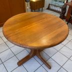 Vintage Deens Design Eettafel Ovaal/Rond, Massief Teak, Verlengbaar thumbnail 20