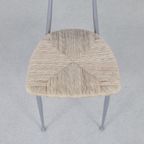 Eetkamerstoelen 4 Metaal Hout Riet thumbnail 9