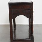 Unieke Antieke Side Table/ Dresser Uit Begin 18e Eeuw Met Een Onvoorstelbaar Patina thumbnail 11