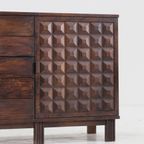 Brutalist Spanish Carved Sideboard Credenza thumbnail 9