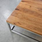 Salontafel, Wagondeur Eiken, Aluminium Frame thumbnail 2