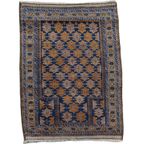 Leuk Vintage Oosters Vloerkleed Met Voornamelijk Oranje En Blauwe Tinten 132×83 Cm thumbnail 3