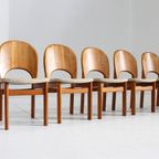 5 Vintage Deense Mid Century Eetkamer Stoelen Glostrup thumbnail 2