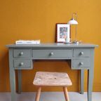 Brocante Vintage Wandplank, Debbel Regaal, Wit Houten Schap thumbnail 19
