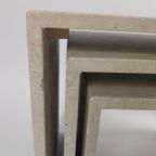 Set Van 3 Italiaanse Travertijn Nesting Tables, Jaren 70 thumbnail 8