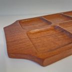 Vintage Teakhouten Snack Bar Dienblad Tapas Schaal thumbnail 7