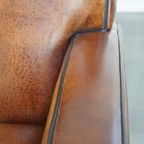 Mooie En Comfortabele Art Deco Design Schapenleren Fauteuil Met Een Prachtig Patina thumbnail 11