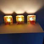 3 X Raak Coloured Glass Wall Sconces Lamps Willem Van Oyen. thumbnail 3