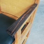 Vintage Houten Theaterbank thumbnail 10