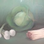 Denise Esteban "La Botte D'Asperges" Pastel Op Papier. thumbnail 2