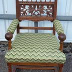 Spindle Back Tapestry Arm Chair thumbnail 12