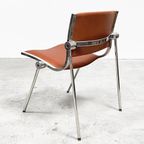 Vintage Italiaanse Vaghi 601 Linea Uno Arch Stoel Opnieuw Bekleed Met Leer. thumbnail 3