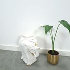 Witte Porseleinen Olifant Met Goud Plantentafel thumbnail 10