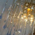 Murano Blauwe Teardrop Kroonluchter Vintage Kristal thumbnail 4