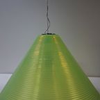 Murano Groen Glazen Hanglamp Solaris Van Leucos, Design R. Toso & Massari Voor Leucos, 1980S thumbnail 6