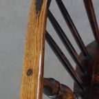 Prachtige, Elegante Antieke Houten Spijlen/ Stickback Windsor Stoel Met Een Mooie Kleurencombinat thumbnail 8