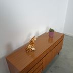 Teak Fineer Dressoir Barkast Met Lades En Klepdeuren thumbnail 12