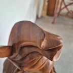 Groot Balinees Beeld Man Met Haan Bali Hout 105 Cm thumbnail 7