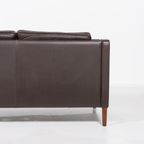 Two Seat Brown Leather Sofa From Mogens Hansen, Denmark thumbnail 10