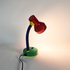 Trio Leuchten - Memphis Style - Bureaulamp - Groen-Rood-Blauw Tafellamp - Germany - 80'S thumbnail 7