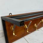 Vintage Mid Century Wandkapstok Met Hoedenrek thumbnail 6