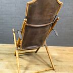 Antique Safari Campaign Lounge Folding Chair, Spain 19Th Century thumbnail 5