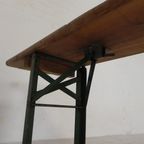 Klapbank, Bank Inklapbaar Voor Terras, 220 Cm Lang, Jaren 60 thumbnail 7