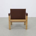 Vintage Fauteuil Safari Easy Chair Set Leer Escriba Brazil (setprijs) thumbnail 6