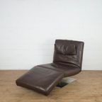 Adjustable Leather Italian Lounge Chair For Natuzzi thumbnail 8