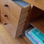Vintage Deense Teakhouten Secretaire | Wandkast | Ladenkast thumbnail 13