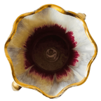 Mid-century Jasba Vaas Fuchsia Wit Goud Barok 1950’s thumbnail 7