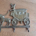 Messing Wandhaakjes Paarden Met Koets thumbnail 3