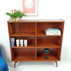 Vintage Deense Wandkast Boekenkast Teak Fineer thumbnail 3