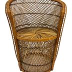 Vintage Boho/Bohemian Rieten Stoel Fauteuil thumbnail 2