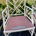 Vintage Hollywood Regency Faux Bamboo Stoelen thumbnail 6