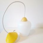 Vintage Jaren 50 Hanglamp Louis Kalff Stijl Melkglas Lampje thumbnail 2