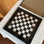 Vintage Marmeren Schaakspel Zwart/wit thumbnail 11